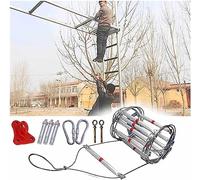 SFNIOKFG Escalera de Escape en Caso de Incendios, Escalera Suave Escalera de Cuerda Cuerda de Alambre Escalera de Escape en Caso de Incendios Escalera de Aleación de Aluminio Proyect