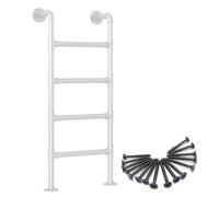 SFNIOKFG Escalera de Metal de pie para literas, Escalera Industrial de Hierro Forjado para áticos con Kit, Escalera de Salida de Emergencia Antideslizante con Capacidad de Carga de 330 libr