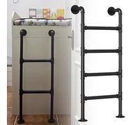 SFNIOKFG Escalera de Metal Negra de 120 cm, 125 cm, 131 cm, 134 cm y 140 cm de Alto, Escalera de ático para literas de, para dormitorios, Apartamentos, Escalera de Seguridad antideslizan