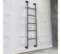 SFNIOKFG Escalera de Metal para Ventana de Salida de Incendios, Escalera de Metal para Piso para casa de 2 Pisos, Biblioteca, litera, escaleras de Escalada para Interiores y Exteriores, Tam