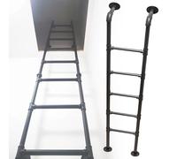 SFNIOKFG Escalera de Salida de Ventana Antideslizante, Escalera Colgante de Metal montada en la Pared para Loft de casa, escaleras Rectas Que ahorran Espacio para Subir a sótanos de Cama al