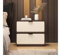 SFNIOKFG Mesita de Noche de Lujo de Madera Maciza, mesita de Noche Moderna con 2 cajones, mesita de Noche pequeña, Mesa Auxiliar Minimalista con Almacenamiento para Dormitorio, Sala de Esta