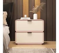 SFNIOKFG Mesita de Noche de Lujo de Madera Maciza, mesita de Noche Moderna con 2 cajones, mesita de Noche pequeña, Mesa Auxiliar Minimalista con Almacenamiento para Dormitorio, Sala de Esta