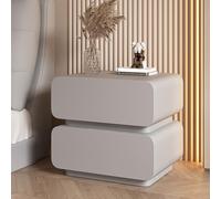 SFNIOKFG Mesita de Noche Moderna con 2 cajones de Almacenamiento, mesita de Noche Minimalista de Piel sintética Junto a la Mesa Auxiliar, mesita de Noche para Sala de Estar/Dormitorio, no r
