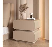SFNIOKFG Mesita de Noche Moderna con 2 cajones de Almacenamiento, mesita de Noche Minimalista de Piel sintética Junto a la Mesa Auxiliar, mesita de Noche para Sala de Estar/Dormitorio, no r