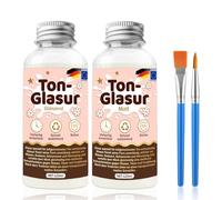 SFNN Esmalte para arcilla de secado al aire, para evitar grietas, arañazos y abrasiones de arcilla, para yeso, metales prepintados, madera, joyas, bricolaje (brillante+mate)