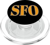 SFO San Francisco California Airport Código Minimalista PopSockets PopGrip para MagSafe