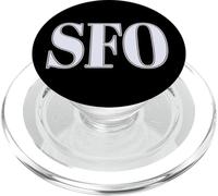 SFO San Francisco California Airport Código Minimalista PopSockets PopGrip para MagSafe