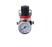 SFOCQVISH AR2000 G1/4 Mini regulador de presión de aire neumático ajustable válvula reductora de presión con manómetro adecuado para compresor AR1500 BR4000 10bar (AR2000-6 mm)