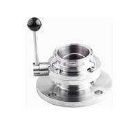 SFOCQVISH Válvula de Mariposa de Acero Inoxidable 304, Tipo Brida G5 DN125 y Abrazadera Triple de 5-1/4", 145 mm