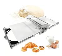 Sfogliatrice elettrica pieghevole, macchina professionale per pasta sfoglia, controllo dello spessore da 2 a 30 mm, macchina compatta in acciaio inossidabile per pizza, pane