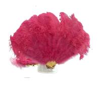 SFOIKVG Abanico Plumas 1/2 piezas de abanico plumas colores más 13 huesos plegable accesorios for actuaciones en escenario para Bailar(Watermelon Red,130CM 1PCS)