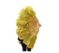 SFOIKVG Abanico Plumas Abanico de plumas azules 13 Bone Lake for espectáculos baile, fiestas Halloween, bodas, escenarios, abanico esponjosas mano para Bailar(Green,Smal Big Fan 2pcs)