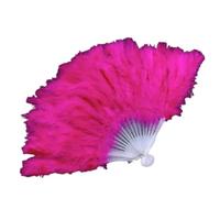 SFOIKVG Abanico Plumas Abanico de plumas for boda, abanicos no plegables mano for novia, accesorios decoración del hogar for sesión fotos para Bailar(Rose Red)