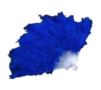 SFOIKVG Abanico Plumas Abanico de plumas for boda, abanicos no plegables mano for novia, accesorios decoración del hogar for sesión fotos para Bailar(Dark Blue)
