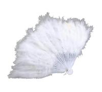 SFOIKVG Abanico Plumas Abanico de plumas for boda, abanicos no plegables mano for sesión fotos, accesorio decoración del hogar para Bailar(WHITE)