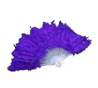 SFOIKVG Abanico Plumas Abanico de plumas for boda, abanicos no plegables mano for sesión fotos, accesorio decoración del hogar para Bailar(Purple)