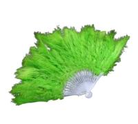 SFOIKVG Abanico Plumas Abanico de plumas for boda, abanicos no plegables mano for sesión fotos, accesorio decoración del hogar para Bailar(Green)