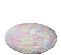 SFOIKVG Alfombra Alfombras Redondas de 40/60cm, alfombras peludas Antideslizantes, Alfombra for Sala Estar y Dormitorio, esponjosa for el Suelo, for habitación para el hogar(Colored,60CM)