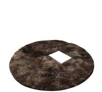 SFOIKVG Alfombra Alfombras Redondas de 40/60cm, alfombras peludas Antideslizantes, Alfombra for Sala Estar y Dormitorio, esponjosa for el Suelo, for habitación para el hogar(Brown,40CM)