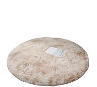 SFOIKVG Alfombra Alfombras Redondas de 40/60cm, alfombras peludas Antideslizantes, Alfombra for Sala Estar y Dormitorio, esponjosa for el Suelo, for habitación para el hogar(Camel,60CM)