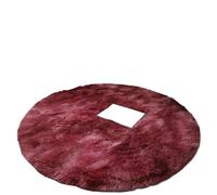 SFOIKVG Alfombra Alfombras Redondas de 40/60cm, alfombras peludas Antideslizantes, Alfombra for Sala Estar y Dormitorio, esponjosa for el Suelo, for habitación para el hogar(Red,60CM)