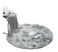 SFOIKVG Alfombra Alfombras Redondas de 40/60cm, alfombras peludas Antideslizantes, Alfombra for Sala Estar y Dormitorio, esponjosa for el Suelo, for habitación para el hogar(Light Gray,40CM)