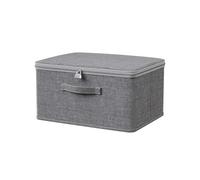 SFOIKVG Caja de almacenamiento plegable Caja de almacenamiento ropa con cerradura cifrado, baúl viaje, plegable, portátil, a prueba polvo, gran capacidad, for edredones para Dormitorio(30x20x14)