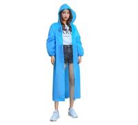 SFOIKVG Chubasquero impermeable 4 chubasqueros impermeables con capucha for hombre y mujer para Exteriores(Blue)