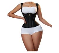 SFOIKVG Cinturón Abdominal para Mujeres Faja Moldeadora de Cintura Doble compresión for Mujer, corsé Ajustable con Cremallera y Ganchos, Moldeador Vientre Plano para Apoyo Abdominal(Black,M)