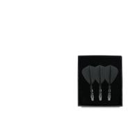 SFOIKVG Dardos Integrado de Vuelo y Eje Juego de 3 con Forma Cometa Vuelo y Eje dardo Integrado para Accesorios(Black Flight 28mm)