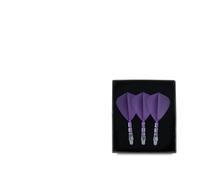 SFOIKVG Dardos Integrado de Vuelo y Eje Juego de 3 con Forma Cometa Vuelo y Eje dardo Integrado para Accesorios(Purple Flight 28mm)