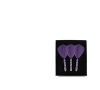 SFOIKVG Dardos Integrado de Vuelo y Eje Juego de 3 con Forma Cometa Vuelo y Eje dardo Integrado para Accesorios(Purple Flight 33mm)