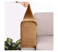 SFOIKVG Funda Reposabrazos Sofa 2pcs Silver Fox Velvet Elastic Sofa Armrest Gloves Thickened Non-Slip Home Fabric Protection Cover Simple Covers For para sofá(Camel)