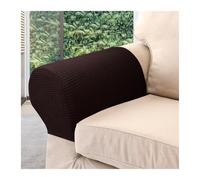 SFOIKVG Funda Reposabrazos Sofa 2pcs Sofa Arm Covers Comfortable Soft Armrest Cover High-Grade Spandex Stretch Caps Waterproof Dustproof Furniture Protector para sofá(Dark Brown)