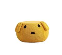 SFOIKVG Reposapies Salon Taburete con Dibujos de Animales for niños, Bonito Taburete for Exterior, Interior, pequeño, for habitación, Decorativo, Mueble otomano for Puerta para Hogar(Yellow)