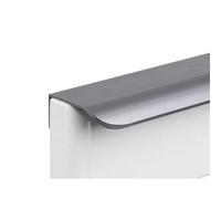 SFOIKVG Tiradores Ocultos Manija de arco aleación aluminio, puerta del cajón gabinete, manijas largas invisibles, manija negra cocina para muebles(Gray,200mm)