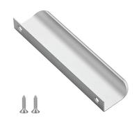 SFOIKVG Tiradores Ocultos Tiradores de armarios ocultos, cajones aleación aluminio, tiradores armario, manija oculta borde redondeado, muebles para muebles(White,15cm)