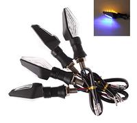 SFONIA 4pcs Intermitentes Indicadores de Motocicleta 12LED Luces de Señal de Vuelta 12V Universal Impermeable para Moto Scooter Quad Cruiser Off Road