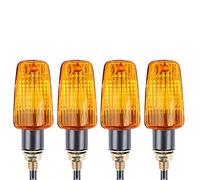 SFONIA 4pcs Intermitentes Indicadores de Motocicleta Luces de Señal de Giro 12V Impermeable Universal para Moto Scooter Quad Cruiser Off Road