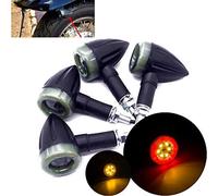 SFONIA 4pcs Intermitentes Moto Indicadores de Motocicleta 13LED Luces de Señal de Giro 12V Luz Indicadora de Giro Impermeable Universal para Moto Scooter Quad Cruiser Off Road