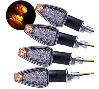 SFONIA 4pcs Intermitentes Moto Indicadores de Motocicleta Luces de Señal de Vuelta de 14 LED 12V Luz Indicadora de Vuelta Impermeable Universal para Motocicleta Scooter Quad Cruiser Off Road