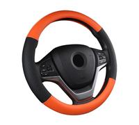 SFONIA Cubierta del Volante Fundas para Volante de Cuero Artificial Universal 37-38cm / 15" Antideslizante Transpirable Durable (Naranja)