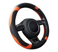 SFONIA Cubierta del Volante Fundas para Volante de Cuero del Microfibra Universal 37-38cm / 15" Antideslizante Transpirable Durable (Naranja)