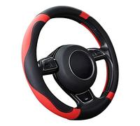 SFONIA Cubierta del Volante Fundas para Volante de Cuero del Microfibra Universal 37-38cm / 15" Antideslizante Transpirable Durable (Rojo)