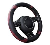 SFONIA Cubierta del Volante Fundas para Volante de Cuero del Microfibra Universal 37-38cm / 15" Antideslizante Transpirable Durable (Vino Rojo)