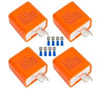 SFONIA Relé de intermitente LED, 4 unidades, relé de intermitente para moto, quad, carga independiente, indicador ajustable de 2 pines, 12 V