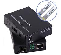 SFP+LC SM Converter Un par de 1.25G/s Bidi Gigabit monomodo Fibra Ethernet Media Converter con 2PCS Bidi SFP LC módulo transceptor incluido