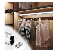 SFQEVHRZ Armario colgador, barra de aluminio para colgar en la pared, barra de armario con soportes finales, barra extraíble (plata, 110 cm)