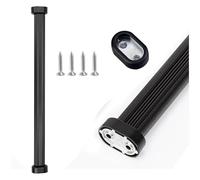 SFQEVHRZ Armario colgador de barras, barra extraíble de metal con brida y tornillos (negro, 165 cm/65 pulgadas)
